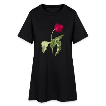 Illustration de tulipe élégante - Robe T-shirt Femme - noir - Devant