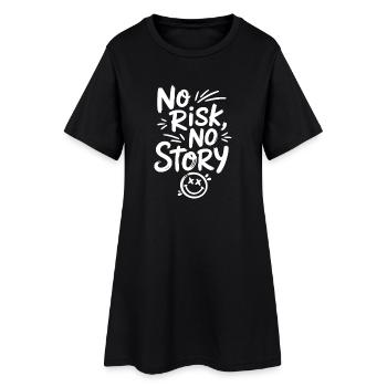 Smiley sans risque, sans histoire - Robe T-shirt Femme - noir - Devant