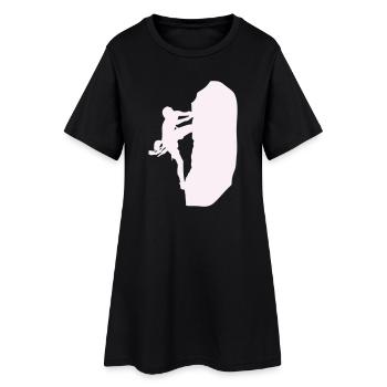 klettern_bergsteigen_silhouette- - Women’s T-Shirt Dress - black - Front