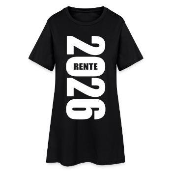 Rente 2026 - Ruhestand - Pension - Frauen T-Shirt-Kleid - Schwarz - Vorne