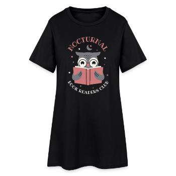 Club des lecteurs de livres nocturnes - Robe T-shirt Femme - noir - Devant
