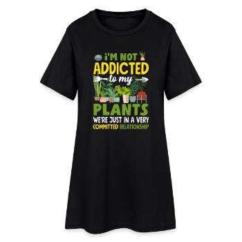 Cadeaux pour les jardins et les amoureux des plantes - Robe T-shirt Femme - noir - Devant