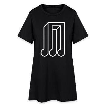 Gift Illusion des notes musicales pour musicien chanteur - Robe T-shirt Femme - noir - Devant
