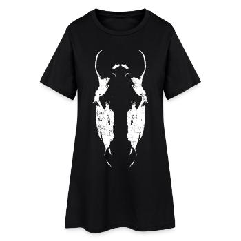 Silhouette Tête de Cheval Minimaliste - Robe T-shirt Femme - noir - Devant
