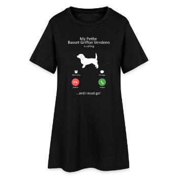 Mon petit basset griffon vendeen appelle le chien - Robe T-shirt Femme - noir - Devant