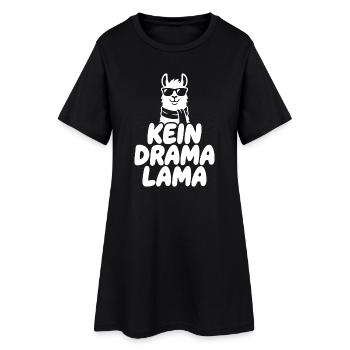 Pas de drame Lama - Robe T-shirt Femme - noir - Devant
