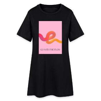 Suivre le courant - Robe T-shirt Femme - noir - Devant