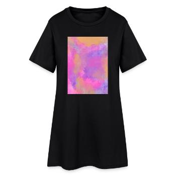 Gradient - lilac can be personalized - Women’s T-Shirt Dress - black - Front