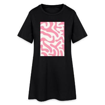 Funky tiger - pink - Women’s T-Shirt Dress - black - Front