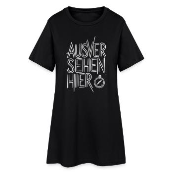 Ausversersehen Hier Kompass Typography - Frauen T-Shirt-Kleid - Schwarz - Vorne
