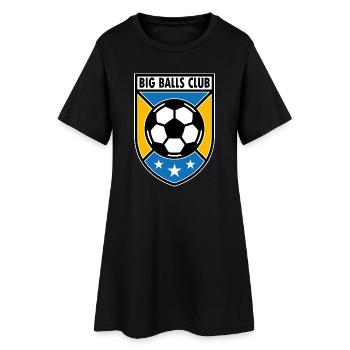 Big Balls Club Fußballabzeichen - Frauen T-Shirt-Kleid - Schwarz - Vorne