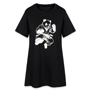 panda_kung_fu- - Women’s T-Shirt Dress - black - Front