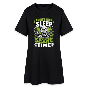 I Need Scare Time Horror Humor - Women’s T-Shirt Dress - black - Front