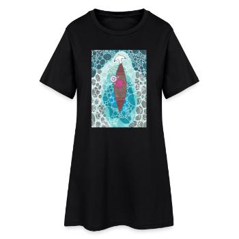 Made by Zaneta - Women’s T-Shirt Dress - black - Front