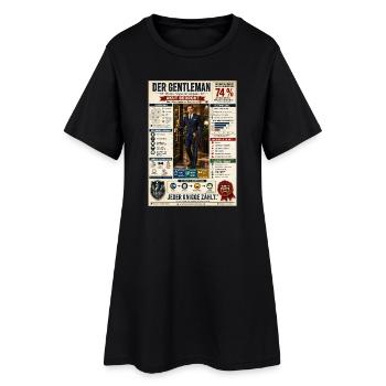 Der Gentleman – akut bedroht - Frauen T-Shirt-Kleid - Schwarz - Vorne