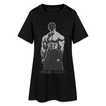 Prime Beast Gym Shirt Anime Esthétique de bodybuilder - Robe T-shirt Femme - noir - Devant