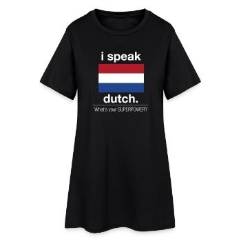 Superpower néerlandais - Robe T-shirt Femme - noir - Devant