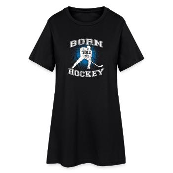 BORN TO HOCKEY GEBURTSTAG GESCHENK 2012 - Frauen T-Shirt-Kleid - Schwarz - Vorne