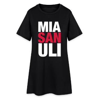 Mia San Uli - Frauen T-Shirt-Kleid - Schwarz - Vorne