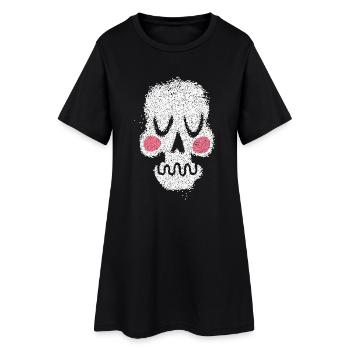 skull totenkopf zombie halloween - Frauen T-Shirt-Kleid - Schwarz - Vorne