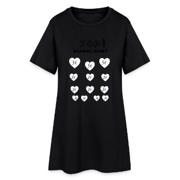 jga ausmal tshirt - Frauen T-Shirt-Kleid - Schwarz - Vorne