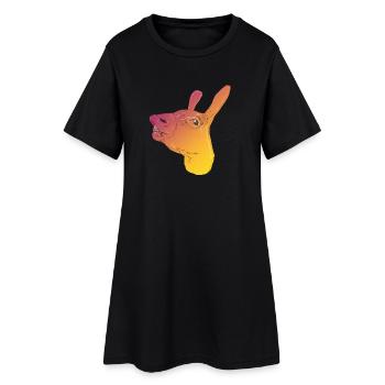 DONKEY - Robe T-shirt Femme - noir - Devant