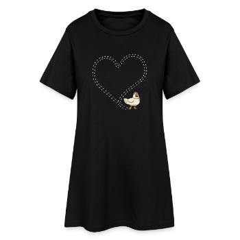 poulet de poulet - Robe T-shirt Femme - noir - Devant