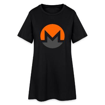 Monero Logo - Frauen T-Shirt-Kleid - Schwarz - Vorne