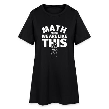 Mathe Geschenk - Frauen T-Shirt-Kleid - Schwarz - Vorne