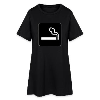 Zigarette! Geschenk Idee Geschenkidee - Frauen T-Shirt-Kleid - Schwarz - Vorne