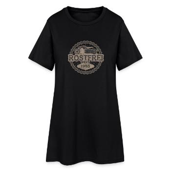Born to ride biker oldtimer motorrad 1955 - Frauen T-Shirt-Kleid - Schwarz - Vorne