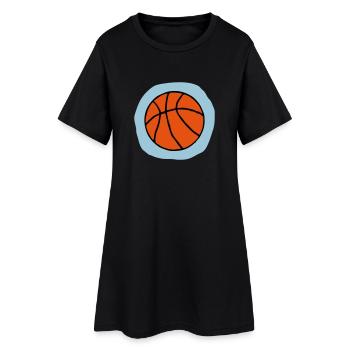 Cadeau de basket-ball - Robe T-shirt Femme - noir - Devant