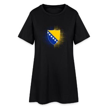 Bosnien - Frauen T-Shirt-Kleid - Schwarz - Vorne