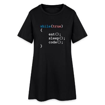 Programmierer, Software, Informatik, Developer - Frauen T-Shirt-Kleid - Schwarz - Vorne