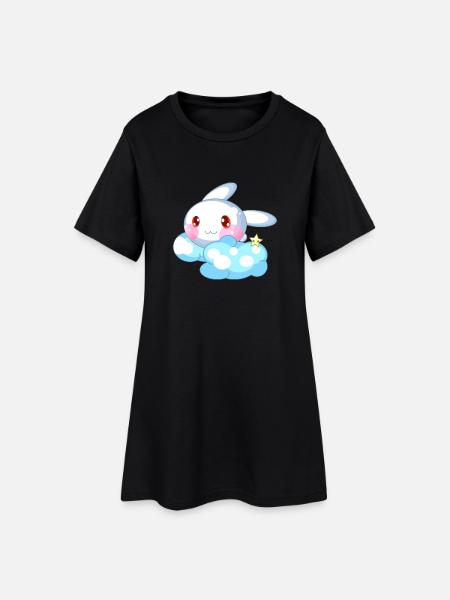 Lapin doux enfants - Robe T-shirt Femme - noir