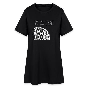 Space 19 - Frauen T-Shirt-Kleid - Schwarz - Vorne