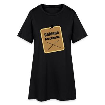 goldene arschkarte - Frauen T-Shirt-Kleid - Schwarz - Vorne