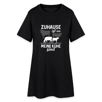 Farmer Shirt · Agriculture · Mes vaches - Robe T-shirt Femme - noir - Devant
