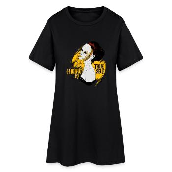 Hide the true me - Masked - Women’s T-Shirt Dress - black - Front