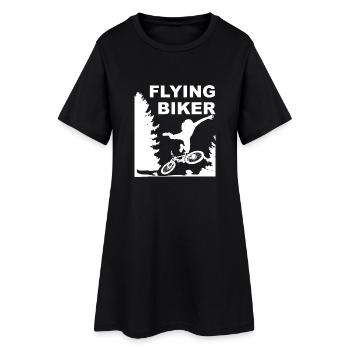 Départ cyclistes VTT chute de départ Forêt - Robe T-shirt Femme - noir - Devant