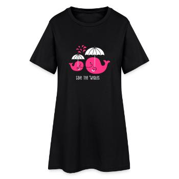 Sauver les baleines-Protège la baleine sauvez les - Robe T-shirt Femme - noir - Devant