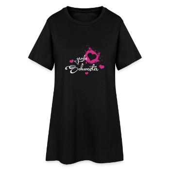 Große Schwester - Herzchen - Robe T-shirt Femme - noir - Devant