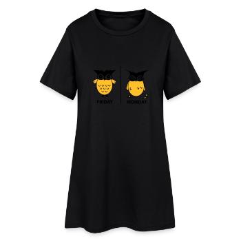 friday and monday - Women’s T-Shirt Dress - black - Front