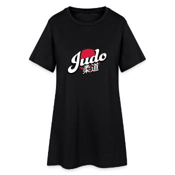Judo - Frauen T-Shirt-Kleid - Schwarz - Vorne