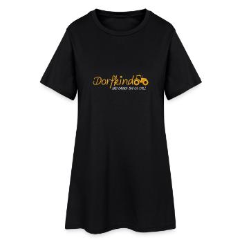Dorfkind und darauf bin ich stolz - Frauen T-Shirt-Kleid - Schwarz - Vorne