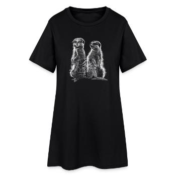 Meerkats - Robe T-shirt Femme - noir - Devant