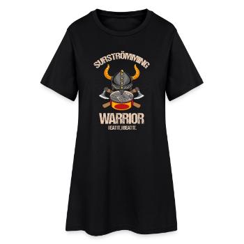 Surströmming Warrior Challenge Sweden Stinkefisch - Frauen T-Shirt-Kleid - Schwarz - Vorne