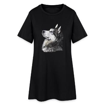 Husky - Robe T-shirt Femme - noir - Devant
