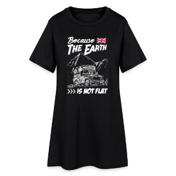 Landy parce que la Terre n’est pas plate - Robe T-shirt Femme - noir - Devant
