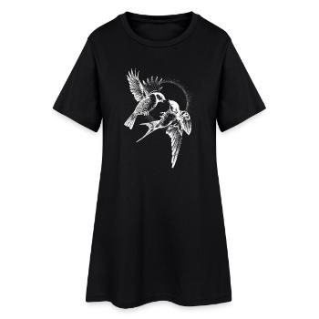 Inversion de combat d’oiseaux - Robe T-shirt Femme - noir - Devant